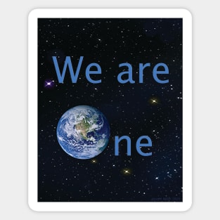 we are one world Sticker